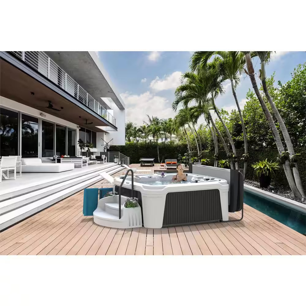 Daydream Ensemble 3500S 7-Person 35-Jet Plug&Play Hot Tub W/Steps, Handrail and Coverlifter & LED Package