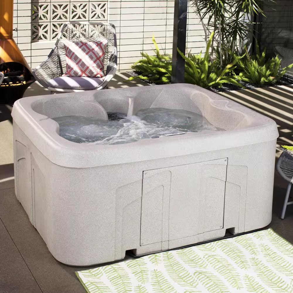 LS100 4-Person 13-Jet 110V Plug and Play Spa with Multi-Color Underwater LED Light