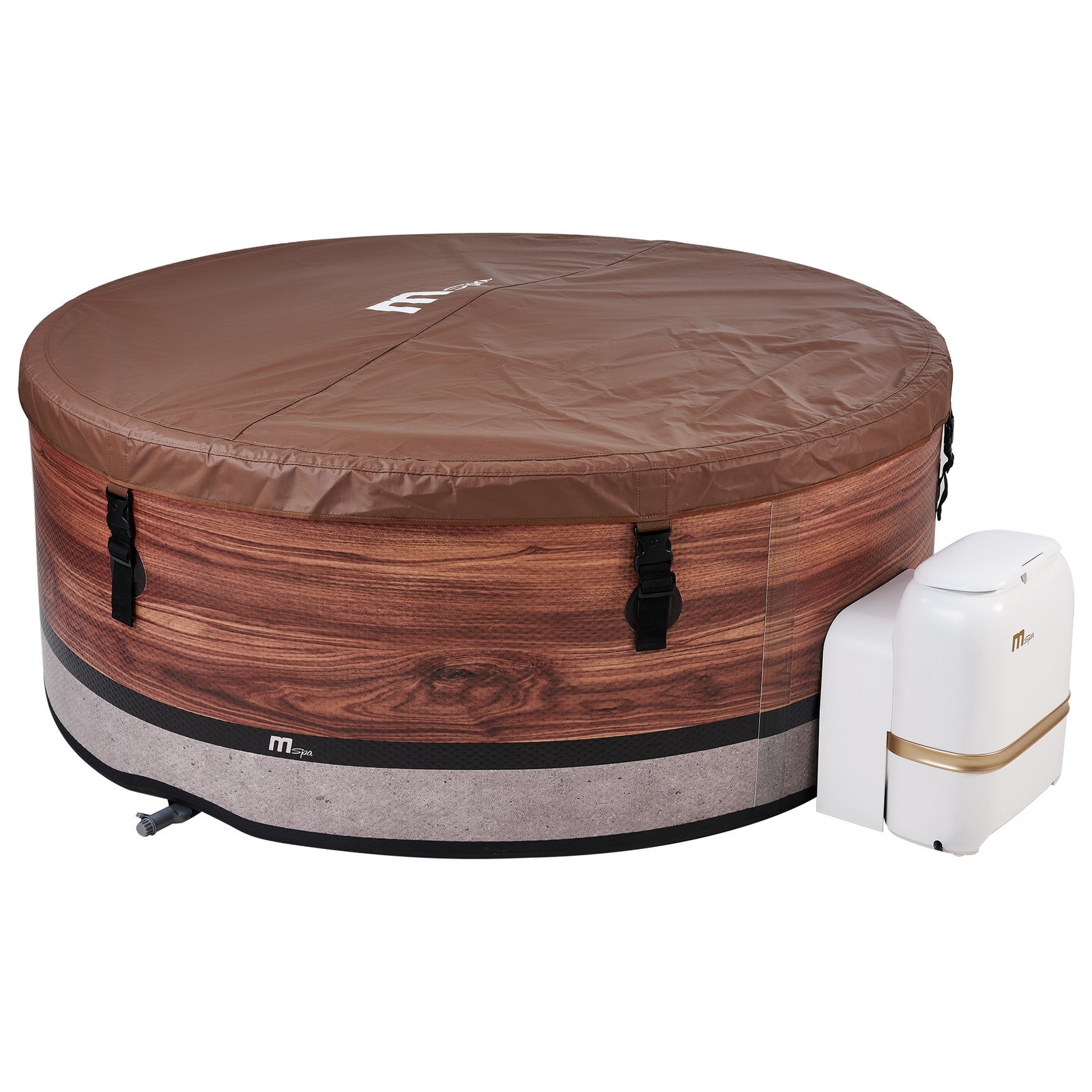Mspa Duet 6-Person round Inflatable Bubble Spa, Thermal Cover, Energy-Efficie