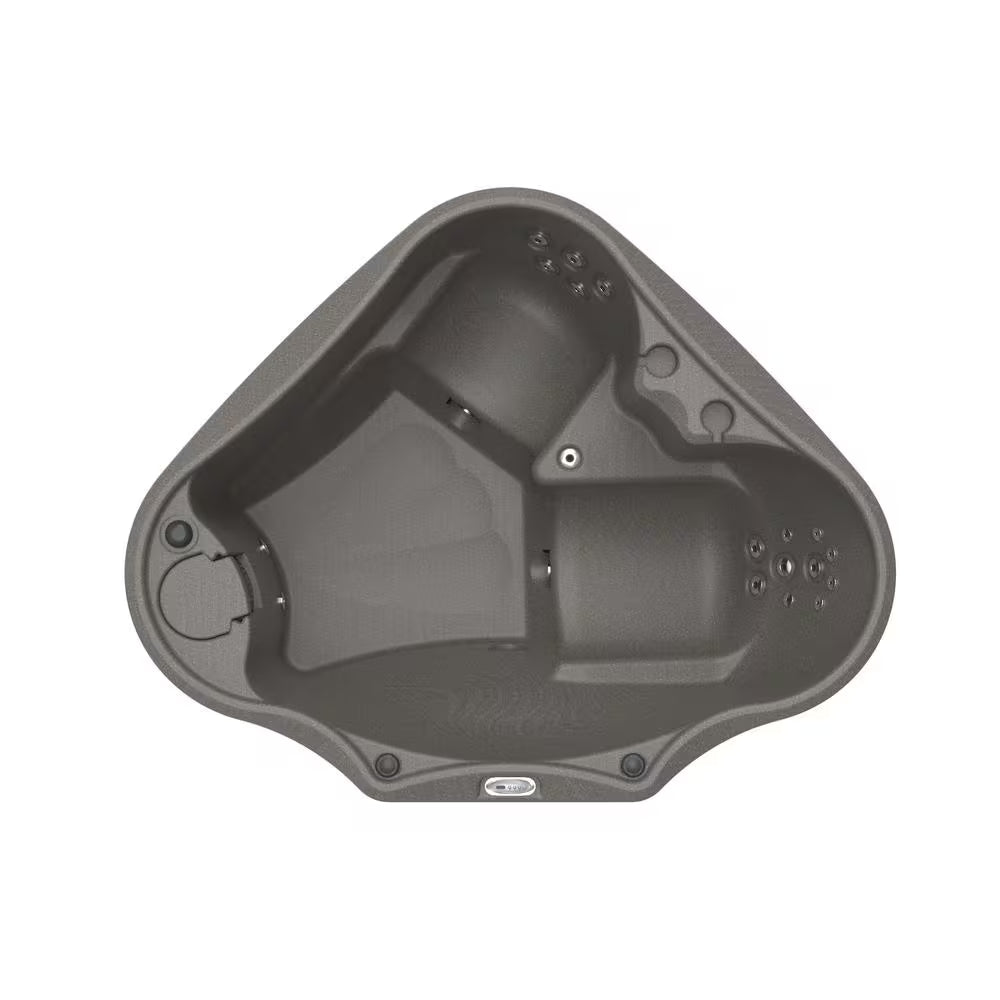 Select 300 2-Person Plug and Play Hot Tub with 20 Stainless Jets and LED Waterfall in Brownstone