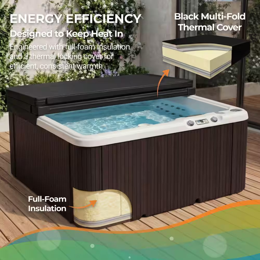 LS350 plus 5-Person 28-Jet 110V Plug and Play Spa with Thermal Locking Cover