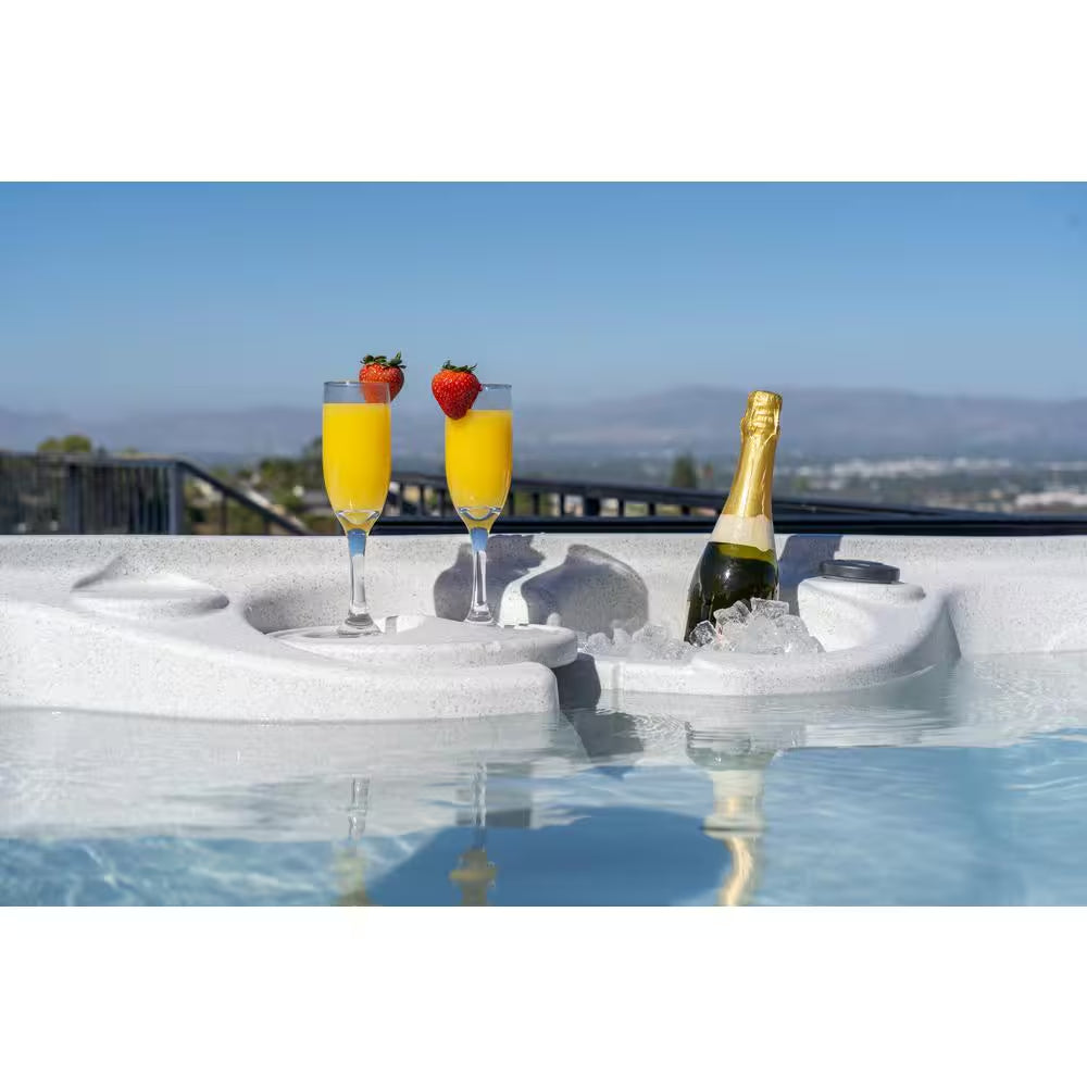 Daydream Ensemble 3500S 7-Person 35-Jet Plug&Play Hot Tub W/Steps, Handrail and Coverlifter & LED Package