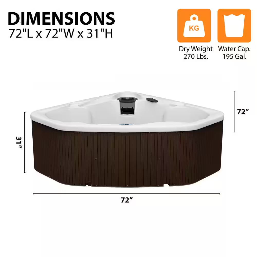 LS300 plus 2-Person 17-Jet 110-Volt Plug and Play Spa with Multi-Color Underwater LED Light