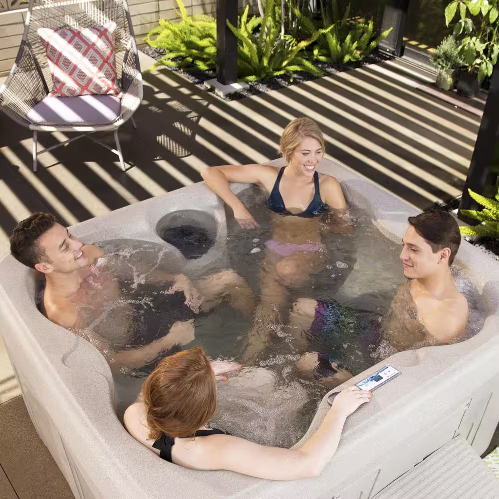 LS100 4-Person 13-Jet 110V Plug and Play Spa with Multi-Color Underwater LED Light