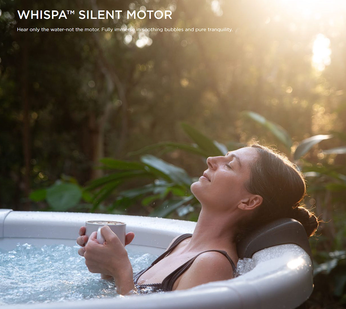 Mspa Denver Whirlpool Inflatable Hot Tub Portable Bubble Spa Hydro Jet LED Light