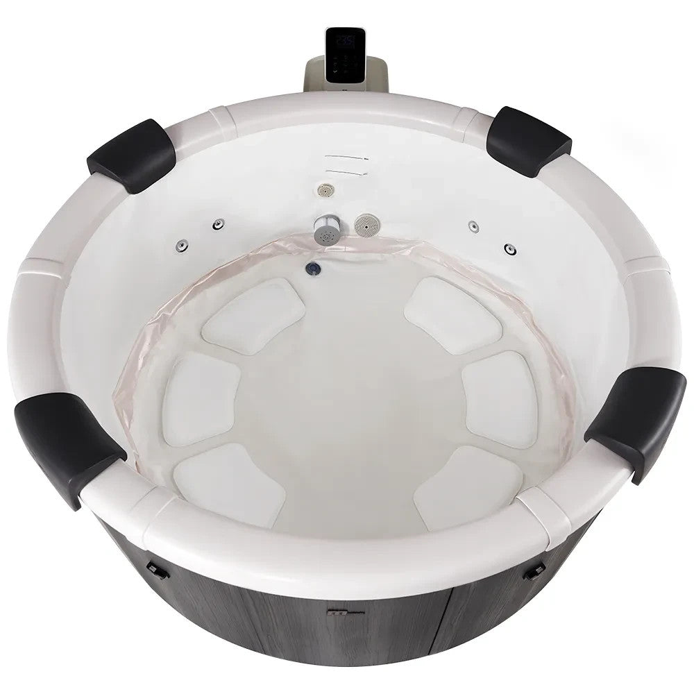 Mspa Denver Whirlpool Inflatable Hot Tub Portable Bubble Spa Hydro Jet LED Light