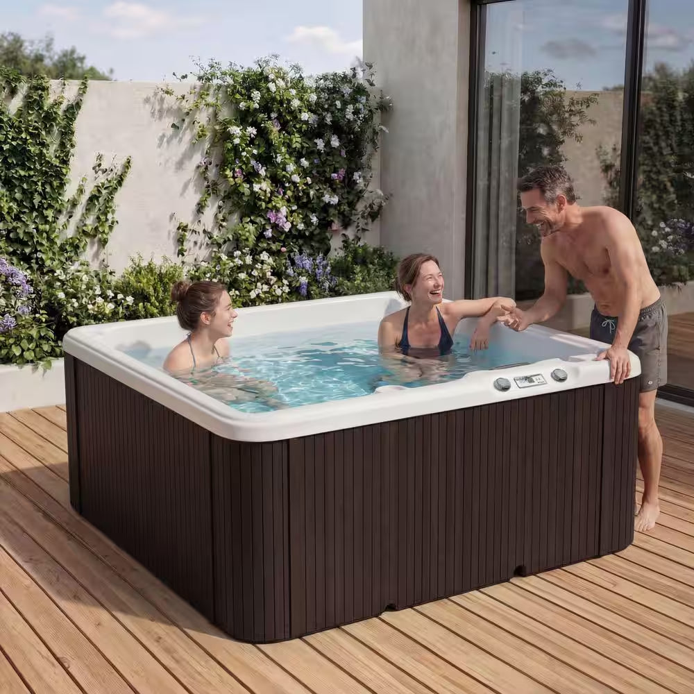 LS350 plus 5-Person 28-Jet 110V Plug and Play Spa with Thermal Locking Cover