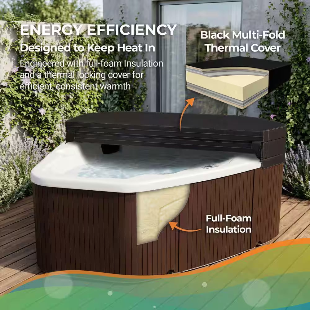 LS300 plus 2-Person 17-Jet 110-Volt Plug and Play Spa with Multi-Color Underwater LED Light