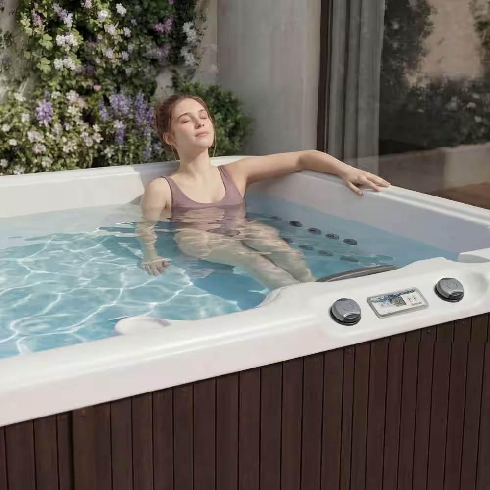 LS350 plus 5-Person 28-Jet 110V Plug and Play Spa with Thermal Locking Cover