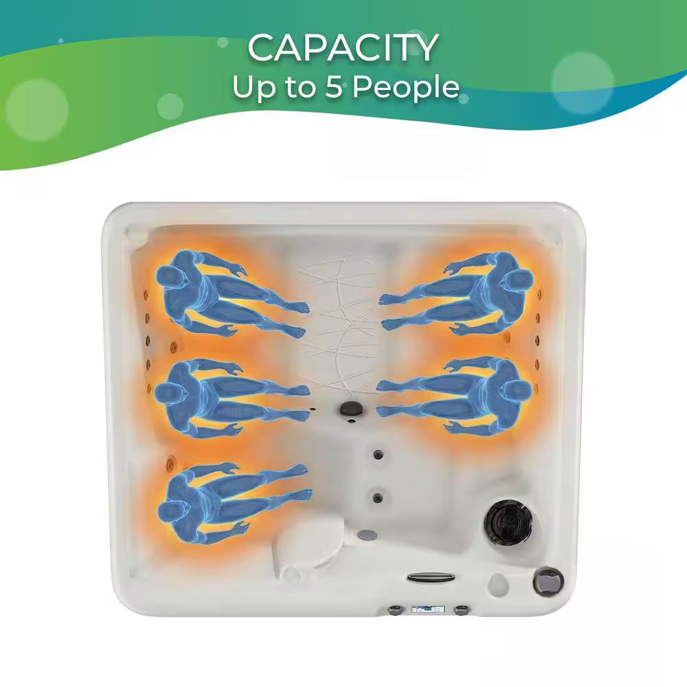 LS350 plus 5-Person 28-Jet 110V Plug and Play Spa with Thermal Locking Cover