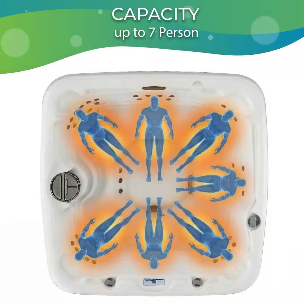 LS600DX 7-Person 65-Jet 230V Standard Spa with 14-Jet Nozzle Turbo Blaster