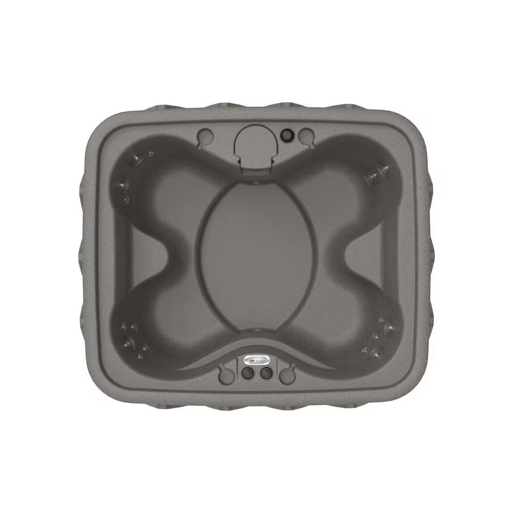 Select 400 4-Person Plug and Play Hot Tub with 20 Stainless Jets and LED Waterfall in Brownstone