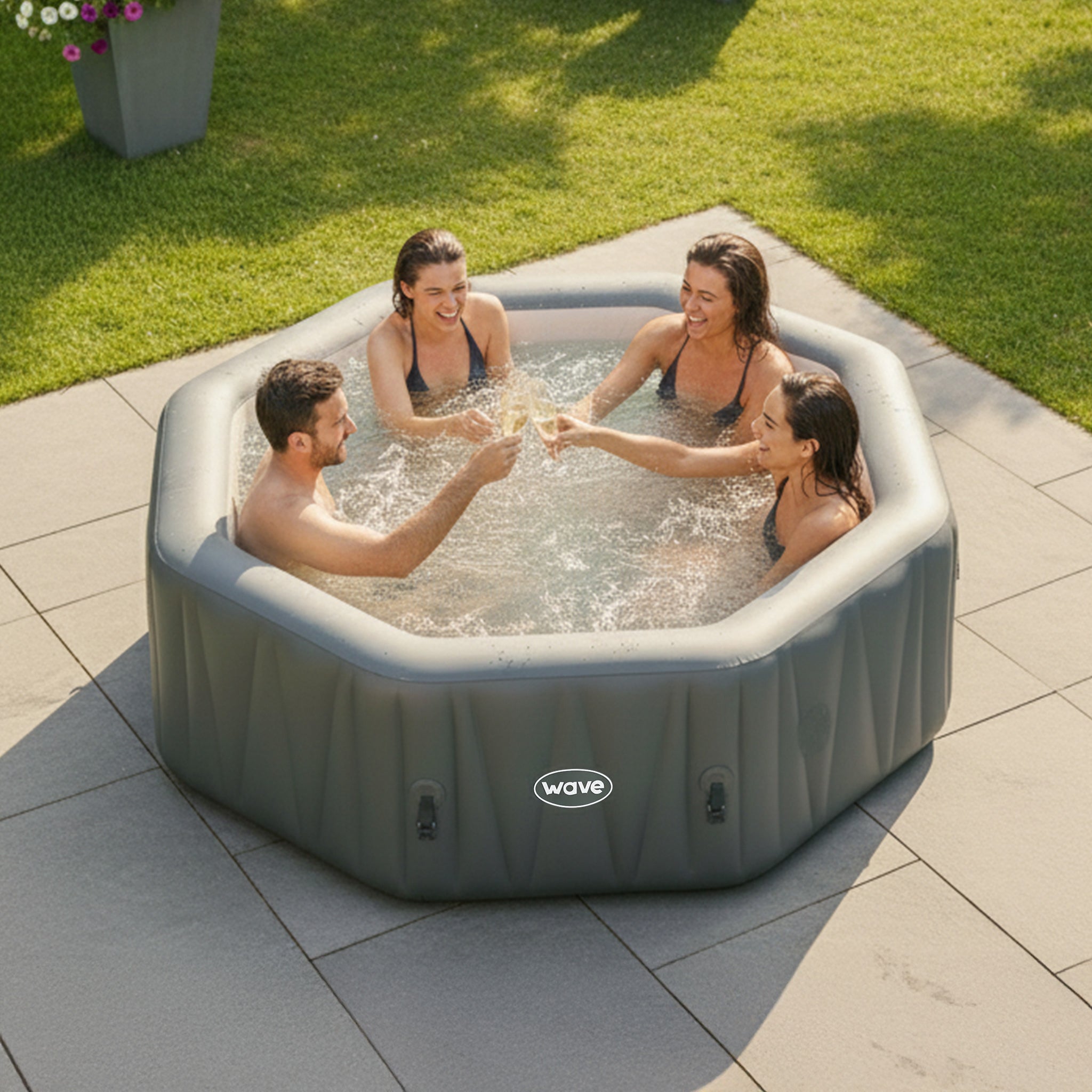 Aegean | 6-Person Inflatable Hot Tub | Built-In Integrated Heater