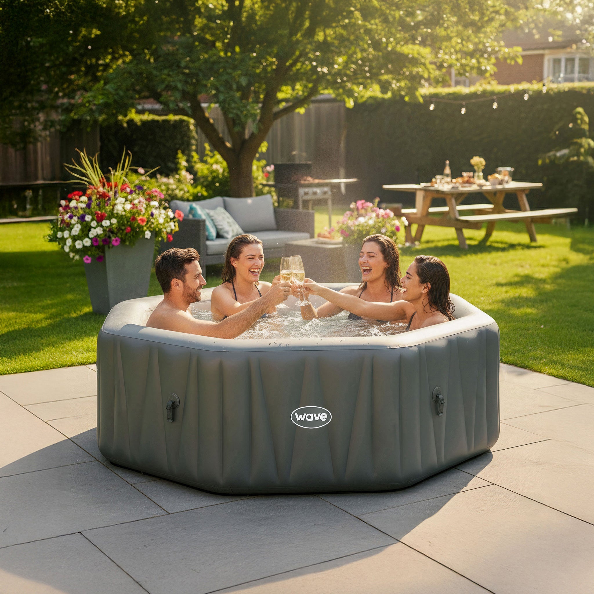 Aegean | 6-Person Inflatable Hot Tub | Built-In Integrated Heater