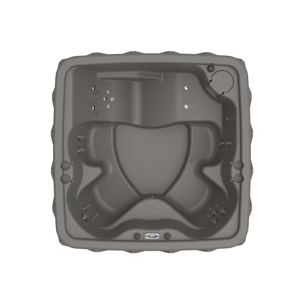 Premium 500 5-Person Plug and Play Hot Tub with 29 Stainless Jets, Heater, Ozone and LED Waterfall in Brownstone