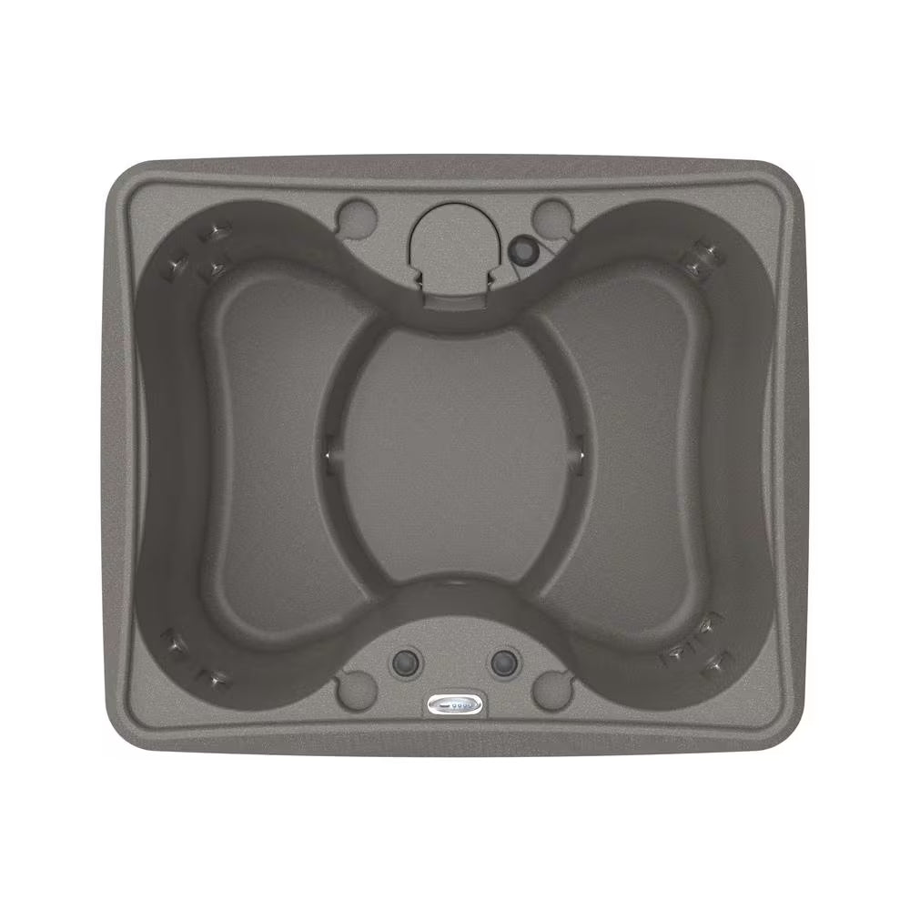 Select 150 4-Person Plug and Play Hot Tub with 12 Stainless Jets and LED Waterfall in Brownstone