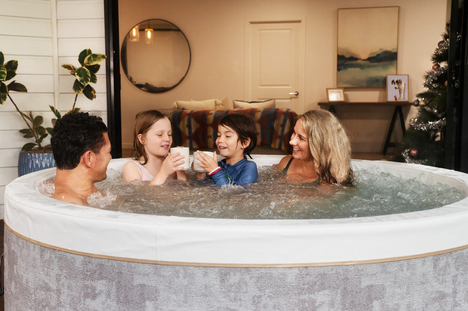 Mspa Verto Cocoon Elegant Thermal-Sided 6-Person Hot Tub W/ Hydromassage