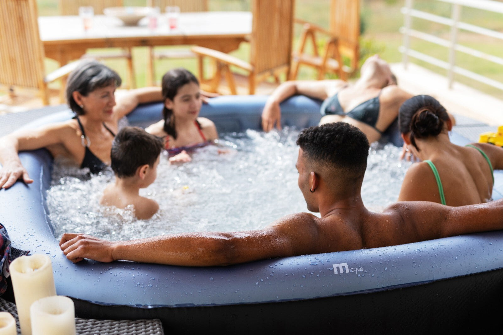 MSPA COMFORT TEKAPO SQUARE BUBBLE SPA INFLATABLE HOT TUB
