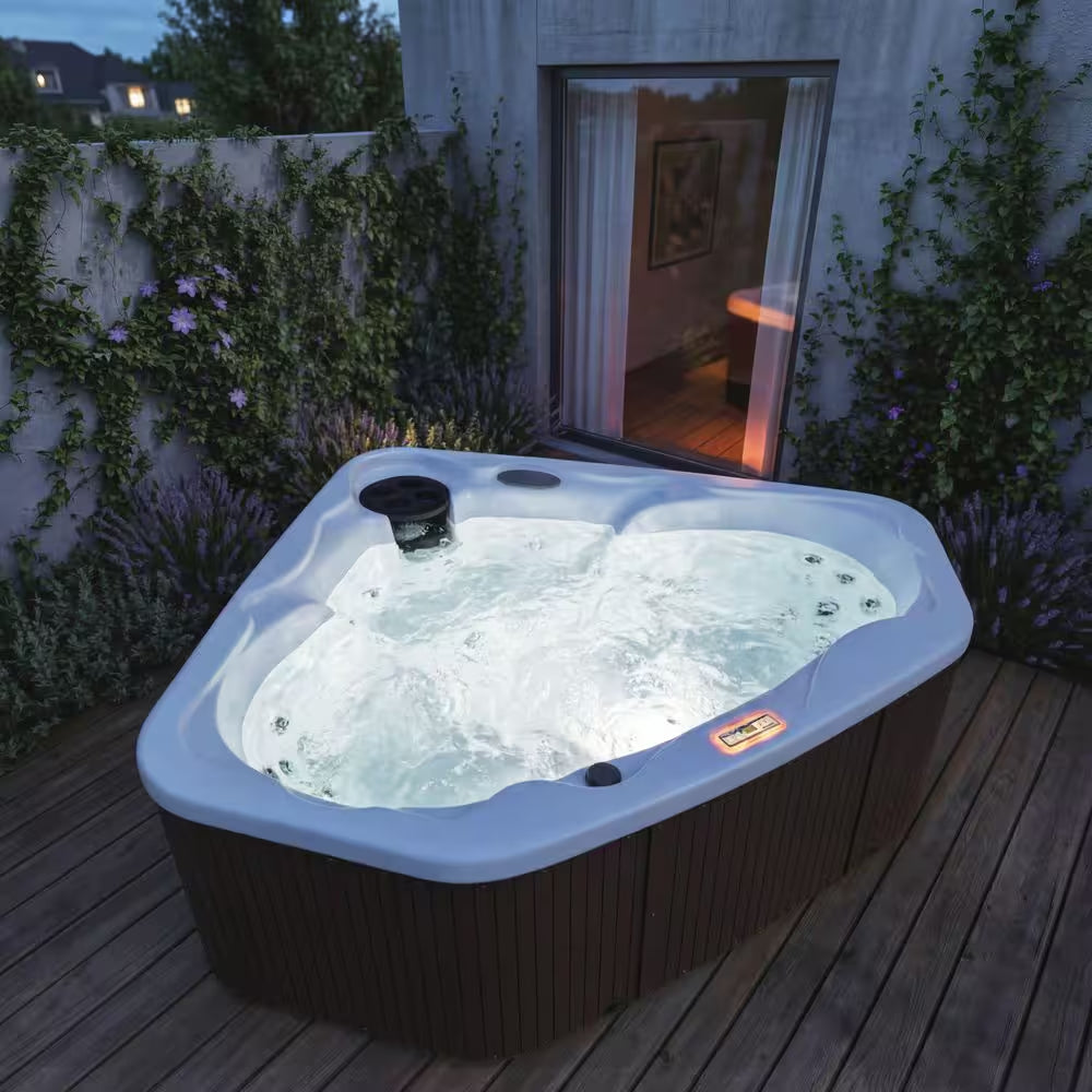 LS300 plus 2-Person 17-Jet 110-Volt Plug and Play Spa with Multi-Color Underwater LED Light