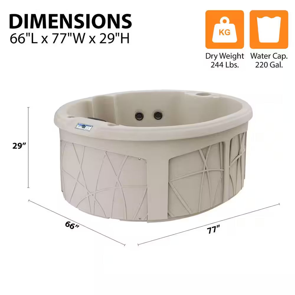 LS200DX 4-Person 20-Jet 115V Plug and Play Hot Tub with Ozonator