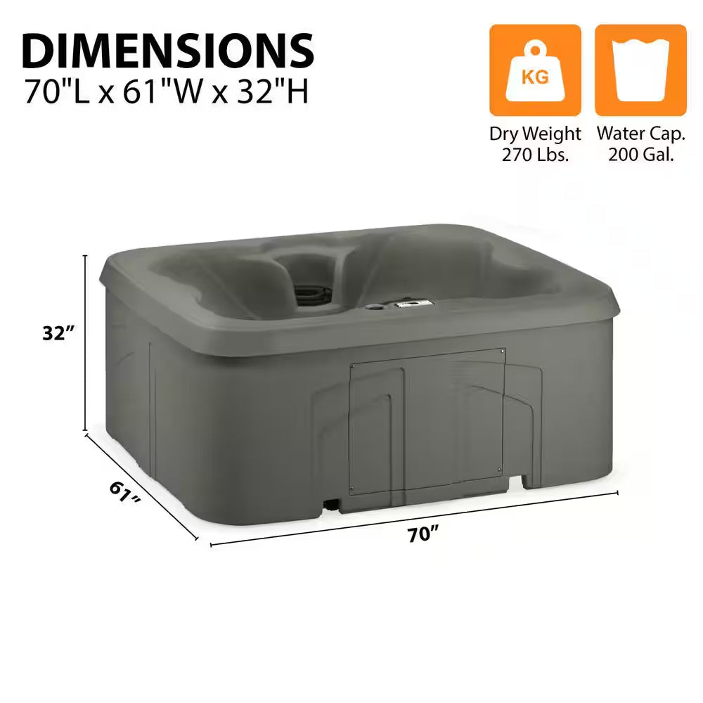 LS100DX 4-Person 20-Jet 110-Volt Plug and Play Spa with Waterfall