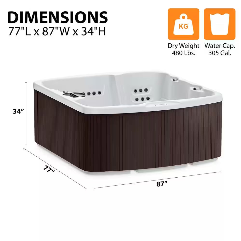 Leganza 6-Person 90-Jet 230V Hot Tub with Lounge Seating