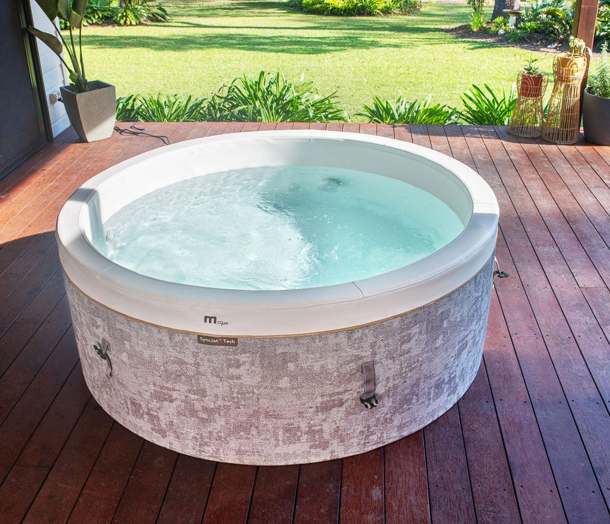 Mspa Cocoon Whirlpool Inflatable Hot Tub Portable Bubble Spa Syncjet Massage Jet